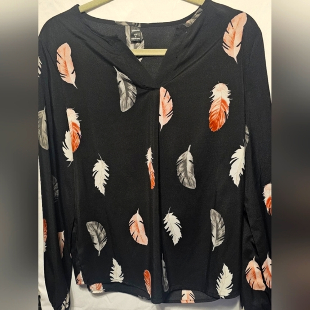 Black Relaxed Sailor Collar Blouse